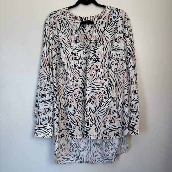 Tribal Tops - Tribal Multicolor Animal Print Blouse Size XL NWT